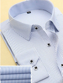 Mens Casual Shirts Fashion Long Sleeve Brand Printed Male Plus Size Formal Business Polka Dot Floral Men Dress Shirt New - CelebritystyleFashion.com.au online clothing shop australia