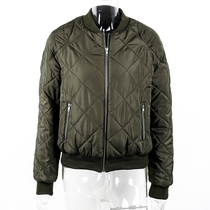 Simplee Apparel Winter pilot basic jacket coat Zipper black bomber jacket women Cool biker outwear short parka veste-Dollar Bargains Online Shopping Australia