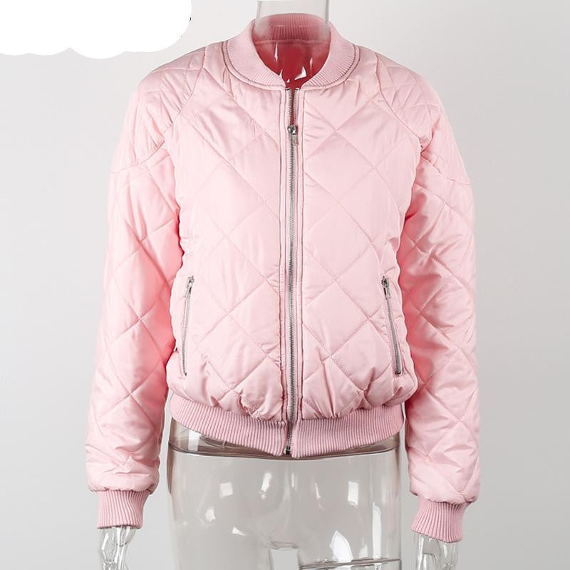 Simplee Apparel Winter pilot basic jacket coat Zipper black bomber jacket women Cool biker outwear short parka veste-Dollar Bargains Online Shopping Australia