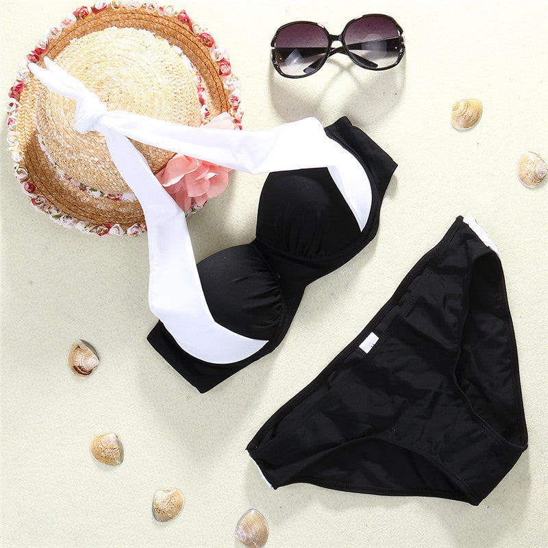 New Bikini Women Triangle Push-Up Bikini Set Bandeau Swimwear Padded Swimsuit Bra Beachwear Woman bikinis set sportswear - CelebritystyleFashion.com.au online clothing shop australia