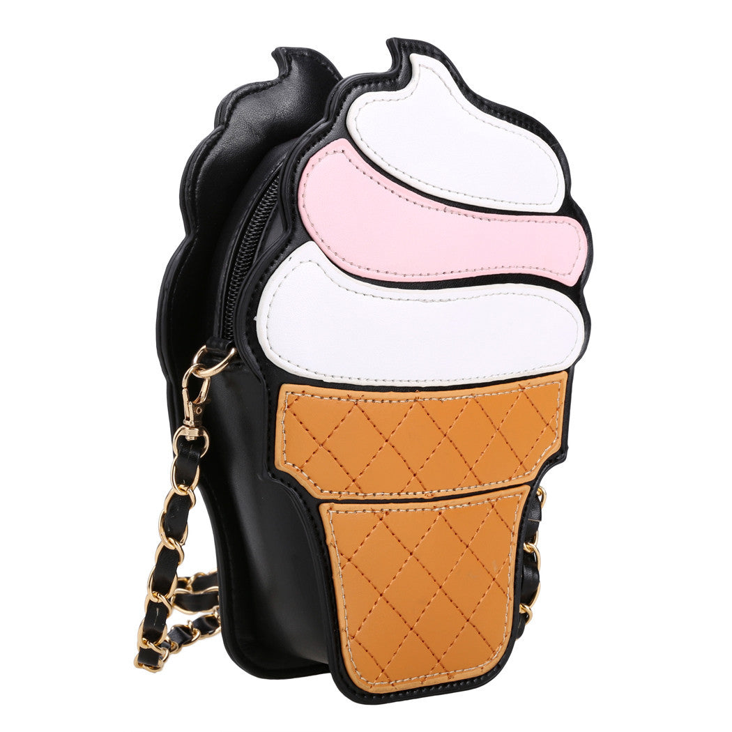 Cute Cartoon Women Ice Cream / Cupcake Shape Mini Shoulder Bag Metal Chain Mobile Keys Coin Messenger Mini Bag-Dollar Bargains Online Shopping Australia