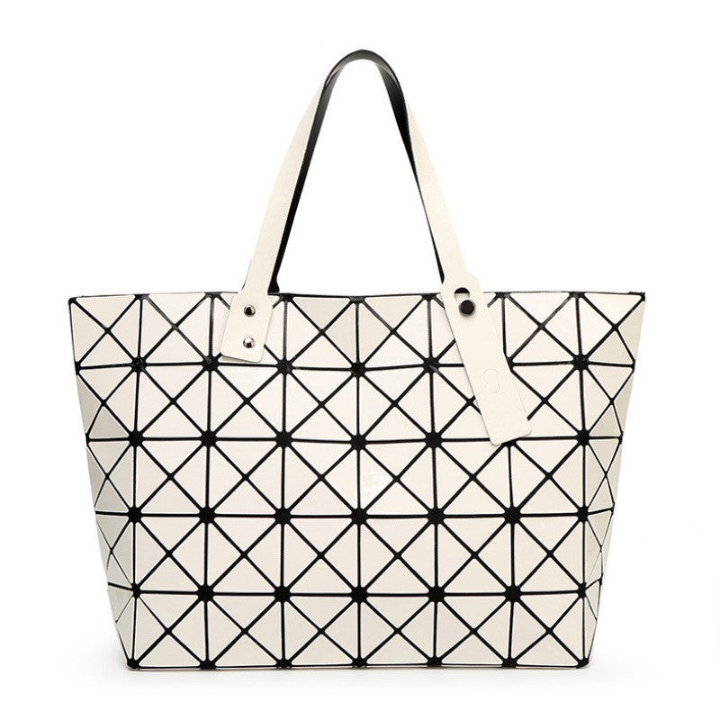 Women Bag Lady Geometry Package Sequins Mirror Saser Plain Split Joint Mujer Shoulder Bags Large Top Handle Tote-Dollar Bargains Online Shopping Australia