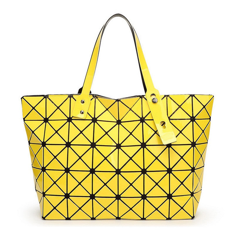 Women Bag Lady Geometry Package Sequins Mirror Saser Plain Split Joint Mujer Shoulder Bags Large Top Handle Tote-Dollar Bargains Online Shopping Australia