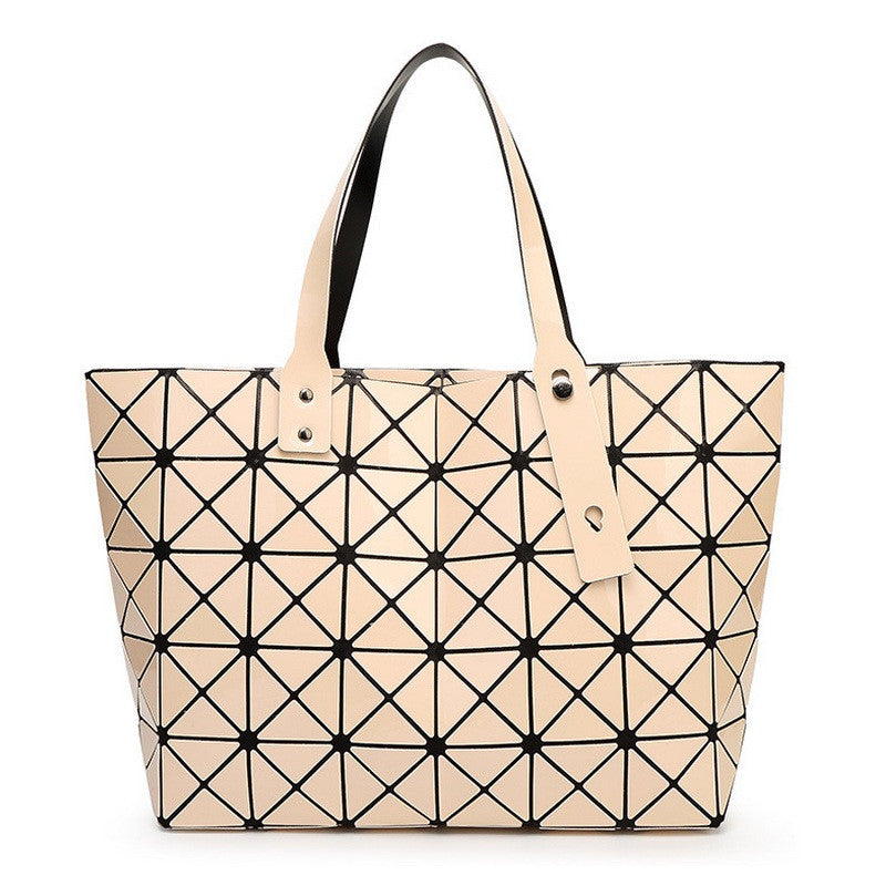 Women Bag Lady Geometry Package Sequins Mirror Saser Plain Split Joint Mujer Shoulder Bags Large Top Handle Tote-Dollar Bargains Online Shopping Australia