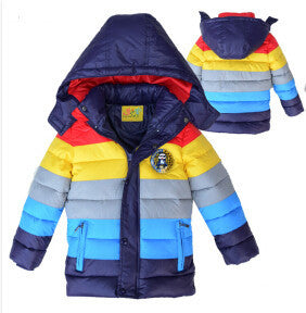High quality Down cotton Boys Jacket,Boy Coats Baby boys clothes Winter striped Christmas jackets Girls coat For New Year Nov.11 - CelebritystyleFashion.com.au online clothing shop australia