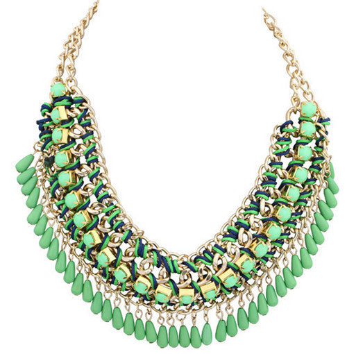 New Maxi Necklace Women Bohemian Droplet Statement Necklaces & Pendants Choker Necklace Jewelry Collares Collier Femme Biijoux - CelebritystyleFashion.com.au online clothing shop australia