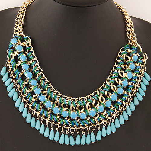 New Maxi Necklace Women Bohemian Droplet Statement Necklaces & Pendants Choker Necklace Jewelry Collares Collier Femme Biijoux - CelebritystyleFashion.com.au online clothing shop australia