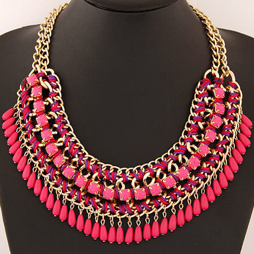 New Maxi Necklace Women Bohemian Droplet Statement Necklaces & Pendants Choker Necklace Jewelry Collares Collier Femme Biijoux - CelebritystyleFashion.com.au online clothing shop australia