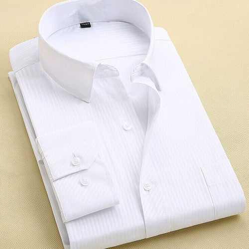 Long Sleeve Slim Men Dress Shirt Brand New Fashion Designer High Quality Solid Male Clothing Fit Business Shirts 4XL YN045 - CelebritystyleFashion.com.au online clothing shop australia