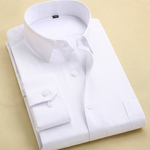 Long Sleeve Slim Men Dress Shirt Brand New Fashion Designer High Quality Solid Male Clothing Fit Business Shirts 4XL YN045 - CelebritystyleFashion.com.au online clothing shop australia