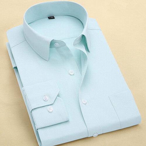 Long Sleeve Slim Men Dress Shirt Brand New Fashion Designer High Quality Solid Male Clothing Fit Business Shirts 4XL YN045 - CelebritystyleFashion.com.au online clothing shop australia