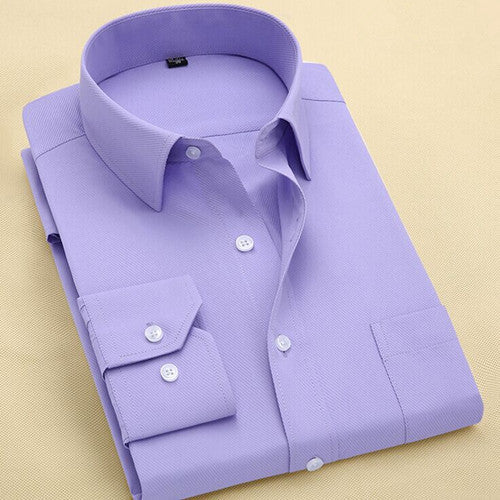 Long Sleeve Slim Men Dress Shirt Brand New Fashion Designer High Quality Solid Male Clothing Fit Business Shirts 4XL YN045 - CelebritystyleFashion.com.au online clothing shop australia