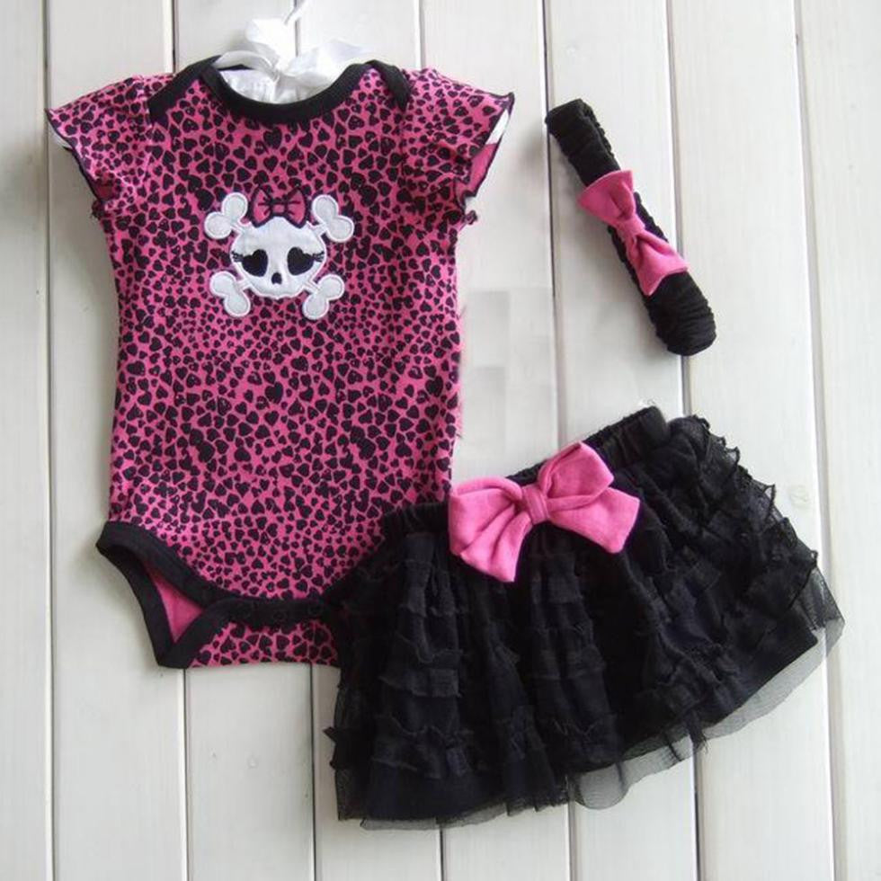 Baby Clothing Set Baby Girl Clothes 3 pcs Sets Romper +Tutu Skirt + Headband 3pcs Sets Polka-dot Princess Tutu Dress - CelebritystyleFashion.com.au online clothing shop australia