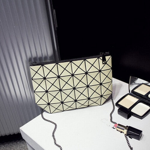 Women Fashion Fold Over Handbags Madam Geometric Goint Plaid Tote Casual Clutch Bags Messenger Bag Shoulder Bags Bolso Bao Bao-Dollar Bargains Online Shopping Australia