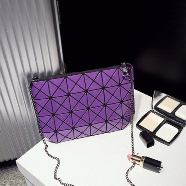 Women Fashion Fold Over Handbags Madam Geometric Goint Plaid Tote Casual Clutch Bags Messenger Bag Shoulder Bags Bolso Bao Bao-Dollar Bargains Online Shopping Australia