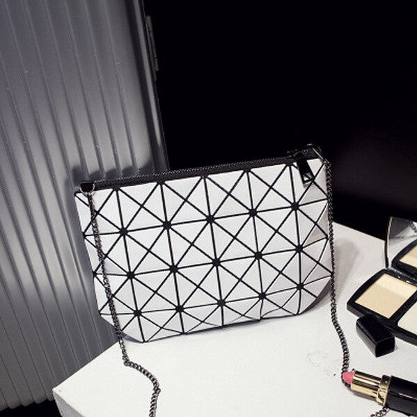 Women Fashion Fold Over Handbags Madam Geometric Goint Plaid Tote Casual Clutch Bags Messenger Bag Shoulder Bags Bolso Bao Bao-Dollar Bargains Online Shopping Australia