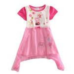 A-line dress children clothes summer cotton shortless printed cute cartoon with red bow girl dress nova kids 2015 - CelebritystyleFashion.com.au online clothing shop australia