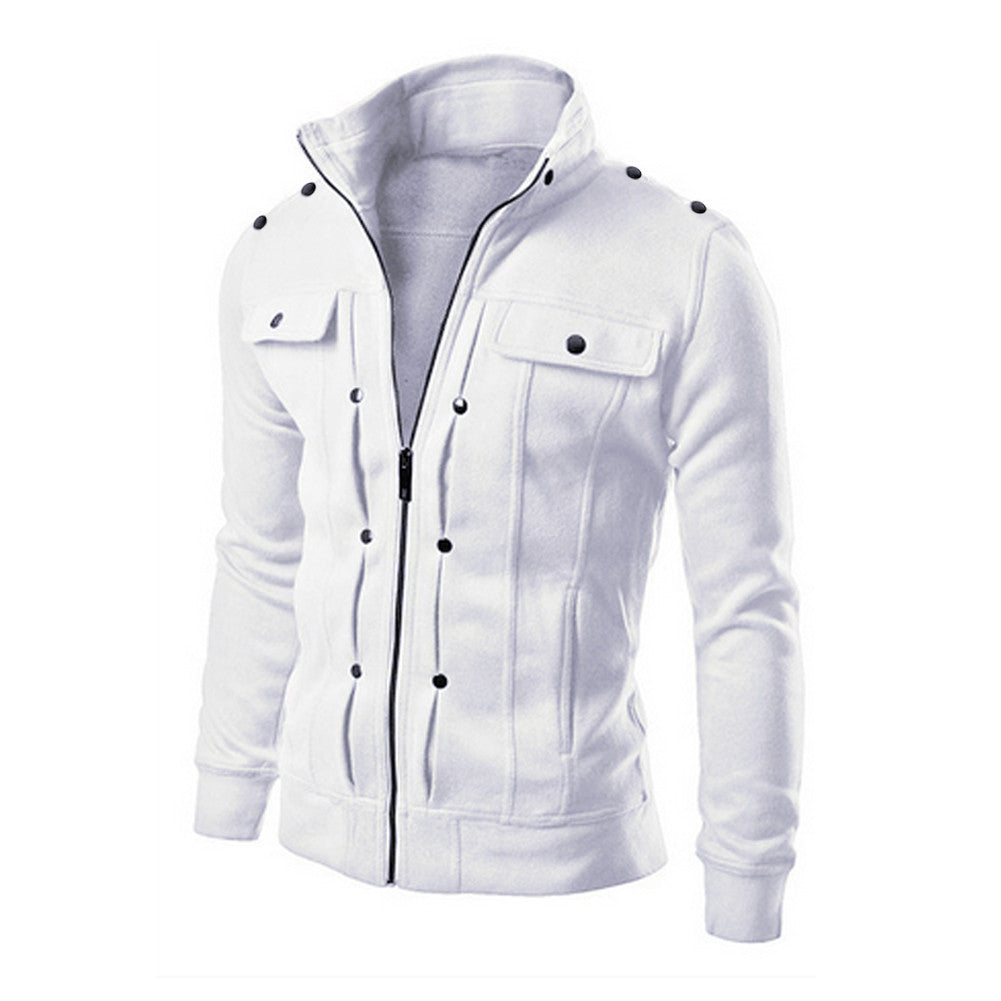 Fashion Winter Jacket Men Casual Hooded Thick Padded Jacket Zipper Slim Outwear Cotton down Coat Warm winter jackets mens - CelebritystyleFashion.com.au online clothing shop australia