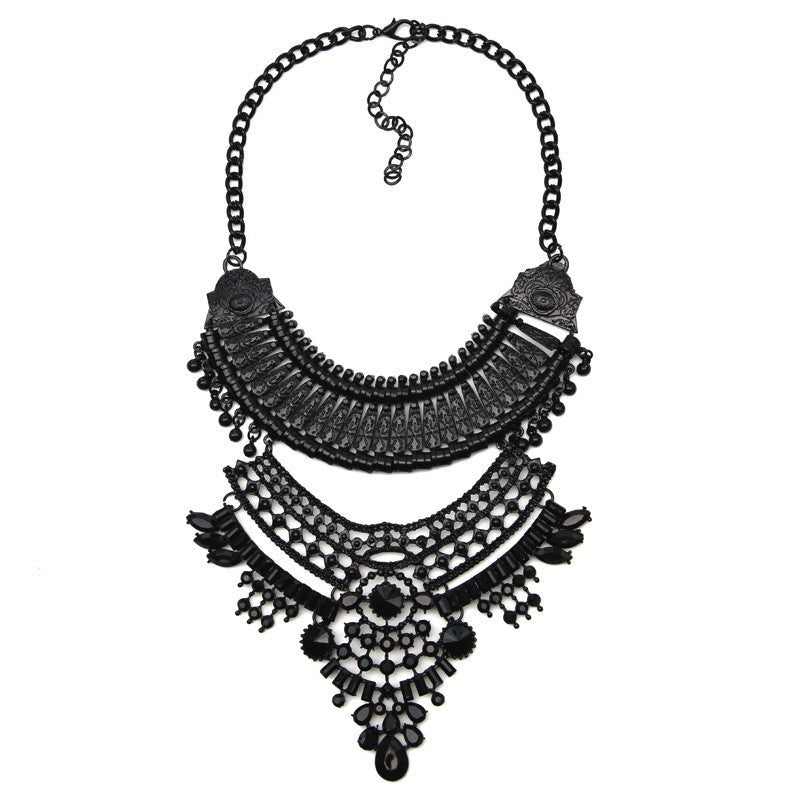 Fashion Women Gun Black Statement Necklaces Pendant Collier Female Collar Choker Maxi Boho Vintage Jewelry Chunky Necklace - CelebritystyleFashion.com.au online clothing shop australia