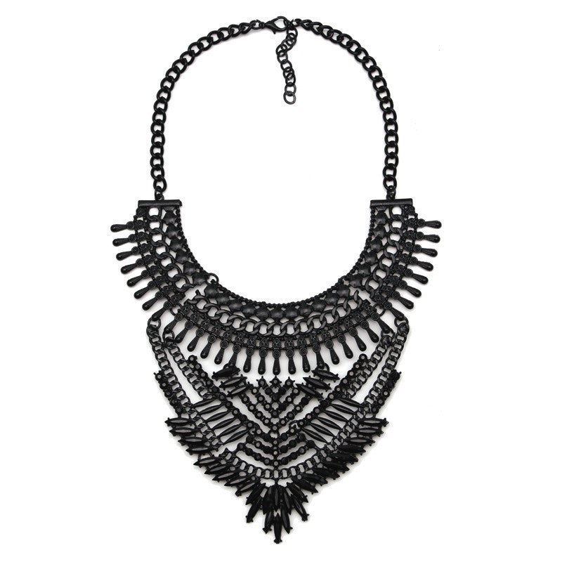 Fashion Women Gun Black Statement Necklaces Pendant Collier Female Collar Choker Maxi Boho Vintage Jewelry Chunky Necklace - CelebritystyleFashion.com.au online clothing shop australia