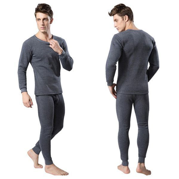 Men 2Pcs Cotton Thermal Underwear Set Winter Warm Thicken Long Johns Tops Bottom 3 Colors - CelebritystyleFashion.com.au online clothing shop australia