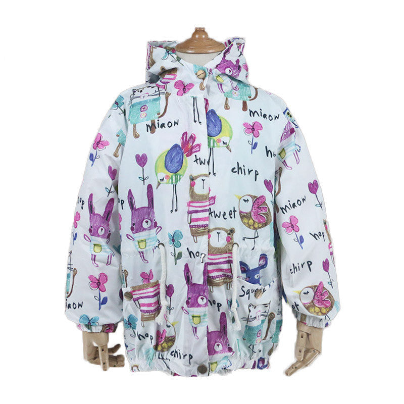 Spring Girls Clothing Fashion Girls Printing Full Sleeve Jackets Outerwear New Toddler Girls Hooded Coats - CelebritystyleFashion.com.au online clothing shop australia