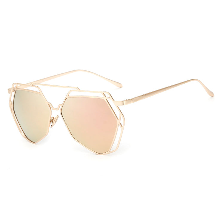 Brand Designer New Big Mirror Sunglasses Women Hexagon Lovers Hippie Ladies Sunglasses UV400 Pilot Rose Gold Sun Glasses - CelebritystyleFashion.com.au online clothing shop australia