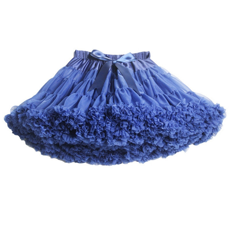 Girls Fluffy 2-18 Years Chiffon Pettiskirt Solid Colors tutu skirts girl Dance Skirt Christmas Tulle Petticoat - CelebritystyleFashion.com.au online clothing shop australia