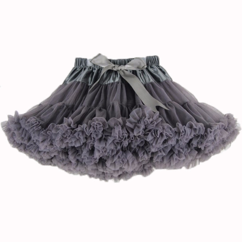 Girls Fluffy 2-18 Years Chiffon Pettiskirt Solid Colors tutu skirts girl Dance Skirt Christmas Tulle Petticoat - CelebritystyleFashion.com.au online clothing shop australia