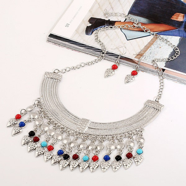 New Fashion Bohemian Tassel Power Necklace Long Colar Choker Necklace Vintage Gypsy Ethnic Maxi Women necklace Fine Jewelry - CelebritystyleFashion.com.au online clothing shop australia