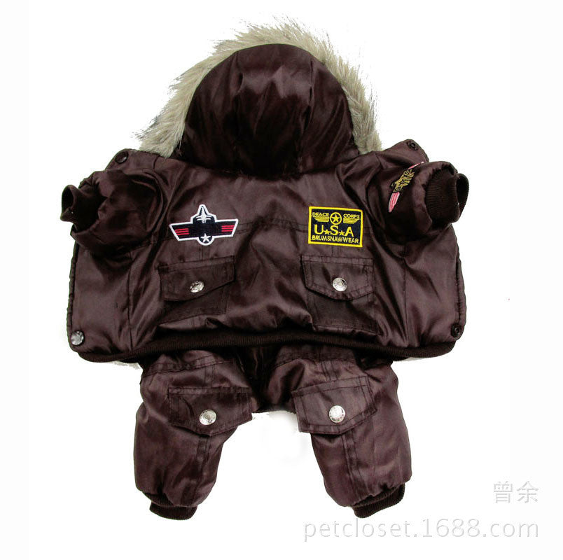 Winter Warm Thick For Large Small Dog Pet Clothes Padded Hoodie Jumpsuit Pants Apparel XS-5XL Arrival-Dollar Bargains Online Shopping Australia