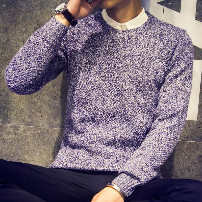 fashion men sweater autumn winter solid color casual Knitting round neck pullovers pull homme J1538 - CelebritystyleFashion.com.au online clothing shop australia