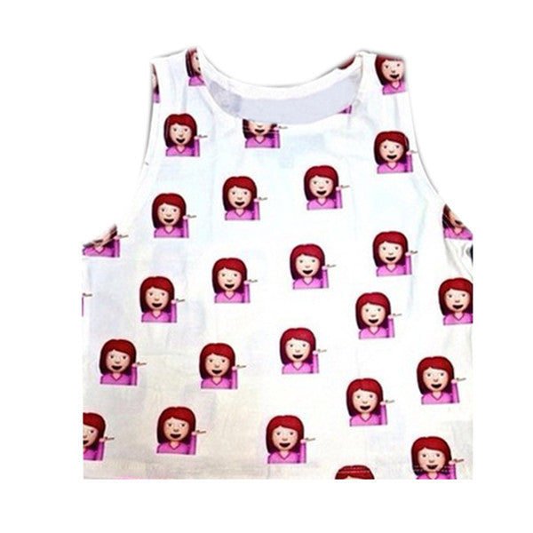 Fashion Women Cartoon Short Halter Top Tank Top Sleeveless Bustier Crop Tops T-Shirt Shirts - CelebritystyleFashion.com.au online clothing shop australia