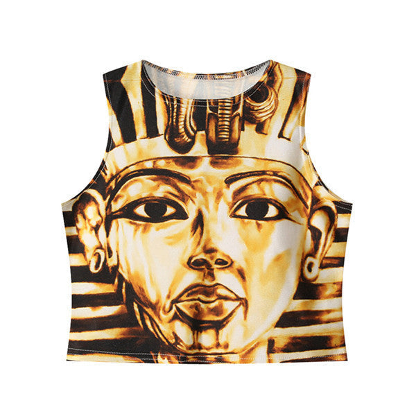 Fashion Women Cartoon Short Halter Top Tank Top Sleeveless Bustier Crop Tops T-Shirt Shirts - CelebritystyleFashion.com.au online clothing shop australia