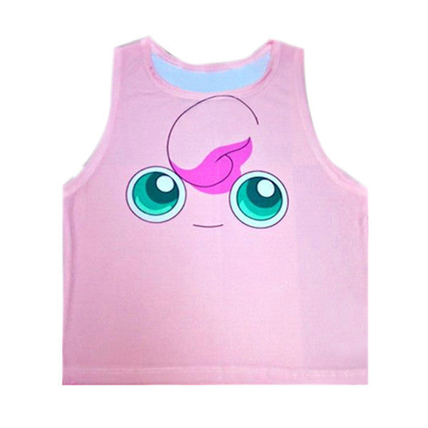 Fashion Women Cartoon Short Halter Top Tank Top Sleeveless Bustier Crop Tops T-Shirt Shirts - CelebritystyleFashion.com.au online clothing shop australia