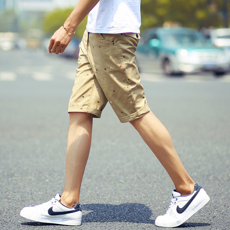 mens shorts print casual Men's shorts fashion cotton shorts homme shorts khaki white green-Dollar Bargains Online Shopping Australia