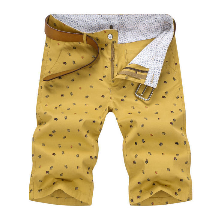 brand mens shorts print casual Men's shorts fashion cotton shorts shorts khaki white green - CelebritystyleFashion.com.au online clothing shop australia