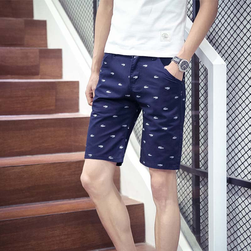 brand mens shorts print casual Men's shorts fashion cotton shorts shorts khaki white green - CelebritystyleFashion.com.au online clothing shop australia