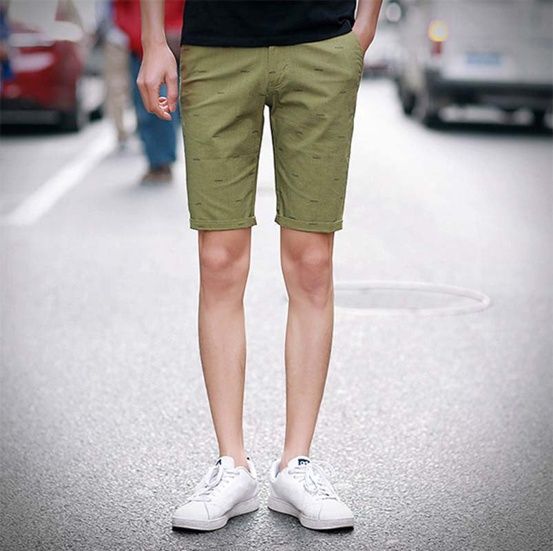 brand mens shorts print casual Men's shorts fashion cotton shorts shorts khaki white green - CelebritystyleFashion.com.au online clothing shop australia