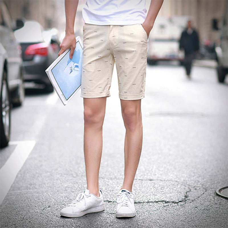 mens shorts print casual Men's shorts fashion cotton shorts homme shorts khaki white green-Dollar Bargains Online Shopping Australia