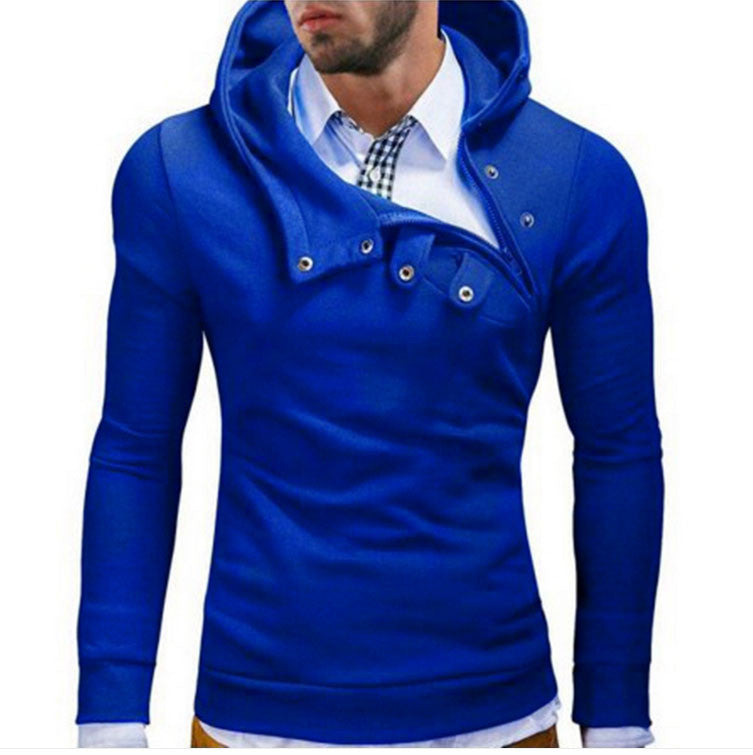 Fashion New Oblique Zipper Style Men Hoodies Autumn Clothing Slim Fit Poleron Hombre Plus Size M-3XL Assassins Creed Hoodie - CelebritystyleFashion.com.au online clothing shop australia