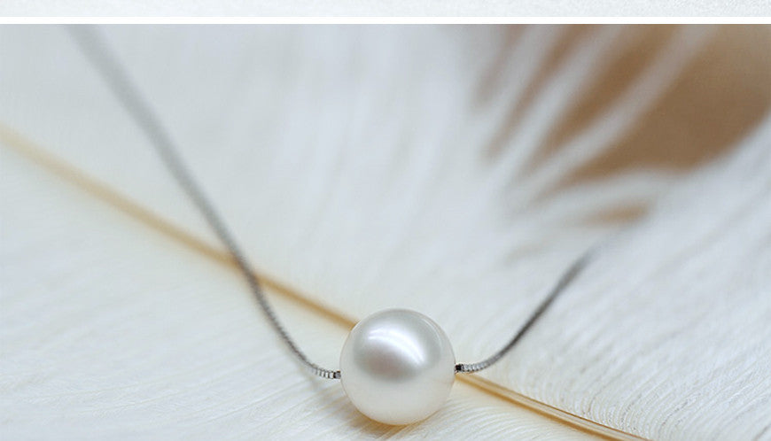 Single Pearl Necklace, 925 Sterling Silver & 6-7MM Natural Pearl Choker Necklace, June Birthstone Bridesmaids Gifts JANE - CelebritystyleFashion.com.au online clothing shop australia