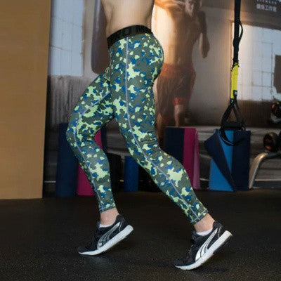 Camouflage Men Compression Tights Camo Pants Lycra Skinny Leggings G-ym Clothing Pants Fitness Jogger-Dollar Bargains Online Shopping Australia