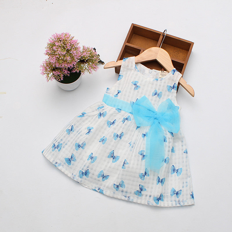 Summer Cotton Baby Dress Princess Dress Puff Sleeveless Cute Fashionable Baby Infant Dress 0-2 Years - CelebritystyleFashion.com.au online clothing shop australia