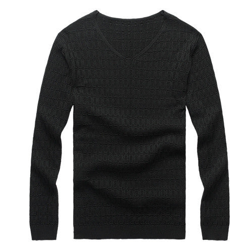 Solid Color Pullover Men V Neck Sweater Men Long Sleeve Shirt Mens Sweaters Wool Casual Dress Brand Cashmere Knitwear Pull Homme - CelebritystyleFashion.com.au online clothing shop australia