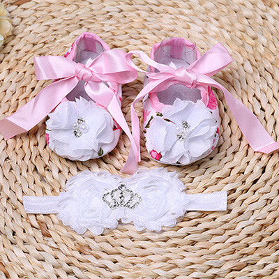 Ivory newborn Booties christening shoes for baby girl infant rhinestones first walker baby shoes ballerina; girls baptism set - CelebritystyleFashion.com.au online clothing shop australia