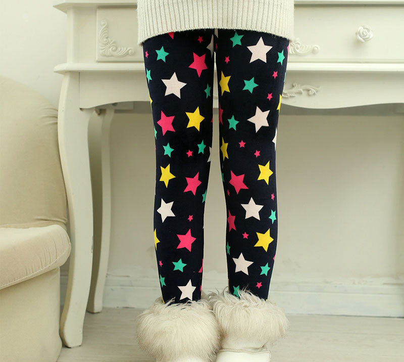 winter girls leggings Children's 3-9 Y Warm Pant All-Match Fleece thickening Leggings Children's Thick Pants - CelebritystyleFashion.com.au online clothing shop australia