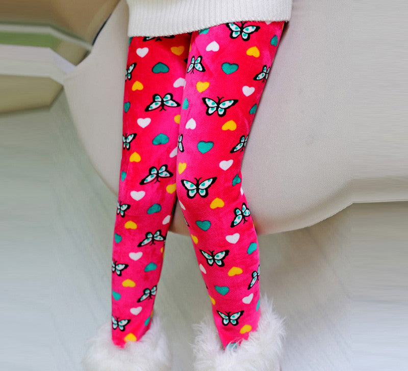 winter girls leggings Children's 3-9 Y Warm Pant All-Match Fleece thickening Leggings Children's Thick Pants - CelebritystyleFashion.com.au online clothing shop australia