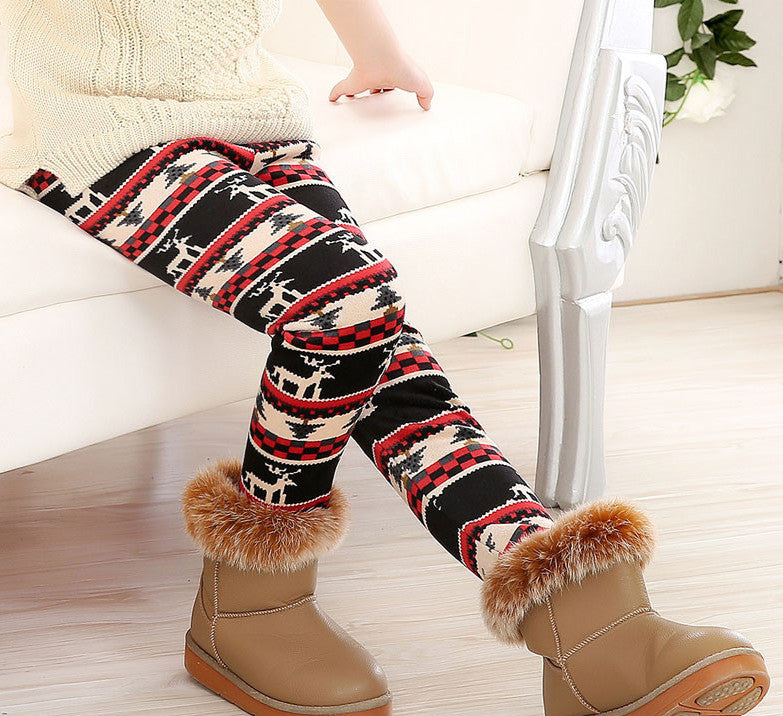 winter girls leggings Children's 3-9 Y Warm Pant All-Match Fleece thickening Leggings Children's Thick Pants - CelebritystyleFashion.com.au online clothing shop australia