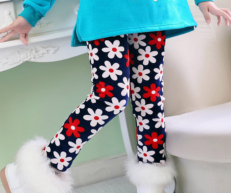 winter girls leggings Children's 3-9 Y Warm Pant All-Match Fleece thickening Leggings Children's Thick Pants - CelebritystyleFashion.com.au online clothing shop australia